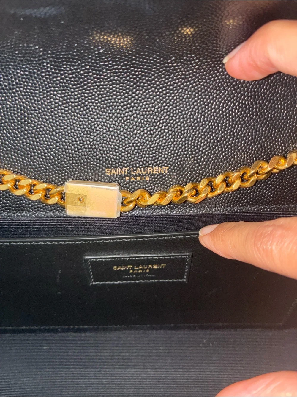 YSL-KATE CLUTCH IN GRAIN DE POUDRE LEATHER